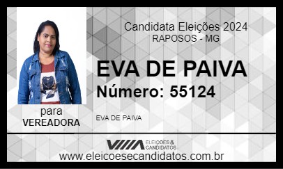 Candidato EVA DE PAIVA 2024 - RAPOSOS - Eleições