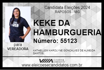 Candidato KEKE DA HAMBURGUERIA 2024 - RAPOSOS - Eleições