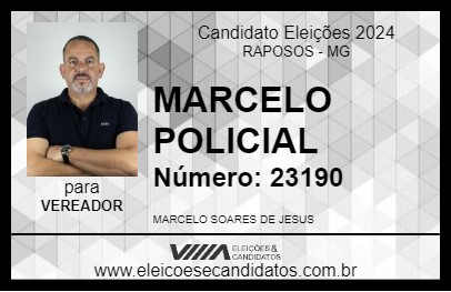 Candidato MARCELO POLICIAL 2024 - RAPOSOS - Eleições