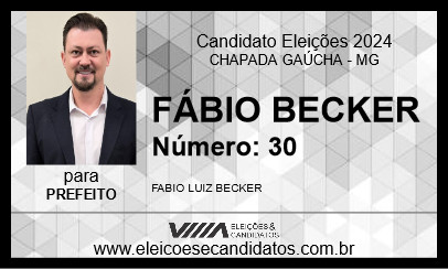 Candidato FÁBIO BECKER 2024 - CHAPADA GAÚCHA - Eleições