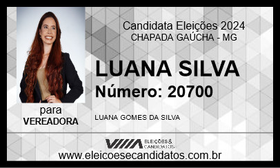 Candidato LUANA SILVA 2024 - CHAPADA GAÚCHA - Eleições