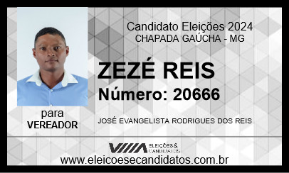 Candidato ZEZÉ REIS 2024 - CHAPADA GAÚCHA - Eleições