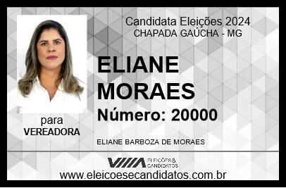 Candidato ELIANE MORAES 2024 - CHAPADA GAÚCHA - Eleições