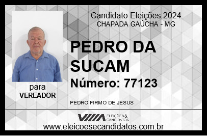 Candidato PEDRO FIRMO 2024 - CHAPADA GAÚCHA - Eleições