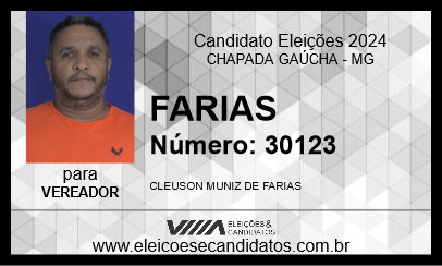 Candidato FARIAS 2024 - CHAPADA GAÚCHA - Eleições