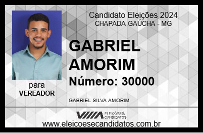 Candidato GABRIEL AMORIM 2024 - CHAPADA GAÚCHA - Eleições