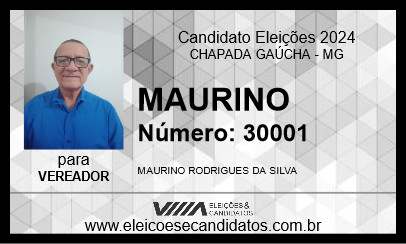 Candidato MAURINO 2024 - CHAPADA GAÚCHA - Eleições