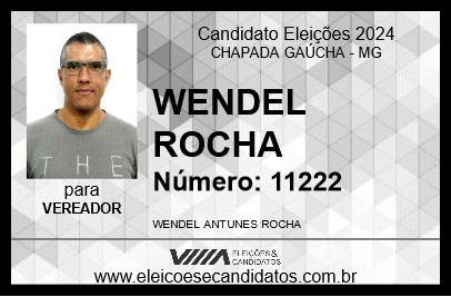 Candidato WENDEL ROCHA 2024 - CHAPADA GAÚCHA - Eleições