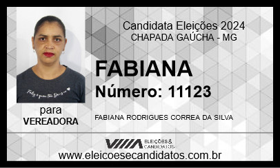 Candidato FABIANA 2024 - CHAPADA GAÚCHA - Eleições