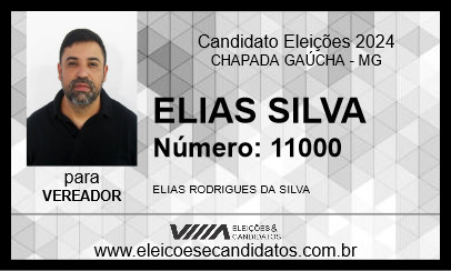 Candidato ELIAS SILVA 2024 - CHAPADA GAÚCHA - Eleições