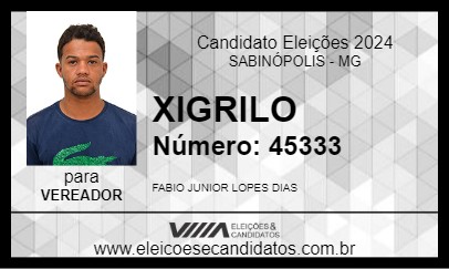 Candidato XIGRILO 2024 - SABINÓPOLIS - Eleições