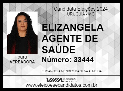 Candidato ELISANGELA AGENTE DE SAÚDE 2024 - URUCUIA - Eleições