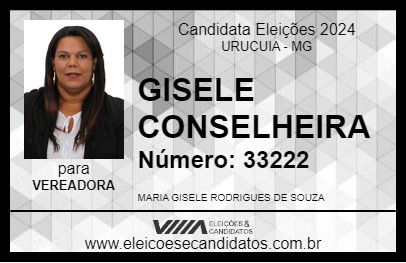 Candidato GISELE CONSELHEIRA 2024 - URUCUIA - Eleições