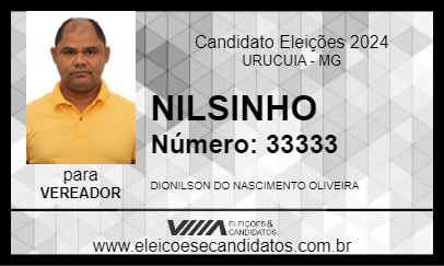 Candidato NILSINHO 2024 - URUCUIA - Eleições