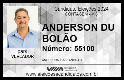 Candidato ANDERSON DU BOLÃO 2024 - CONTAGEM - Eleições