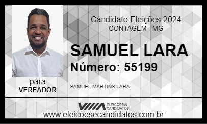 Candidato SAMUEL LARA 2024 - CONTAGEM - Eleições