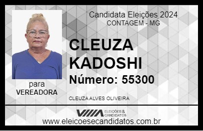 Candidato CLEUZA KADOSHI 2024 - CONTAGEM - Eleições