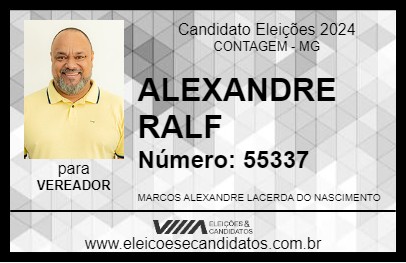 Candidato ALEXANDRE RALF 2024 - CONTAGEM - Eleições