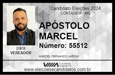 Candidato APÓSTOLO MARCEL 2024 - CONTAGEM - Eleições