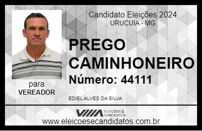 Candidato PREGO CAMINHONEIRO 2024 - URUCUIA - Eleições