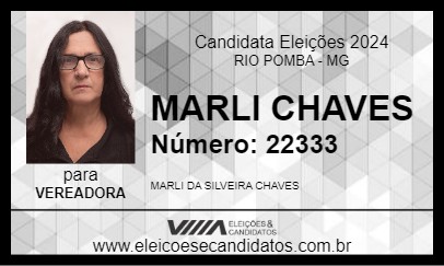 Candidato MARLI CHAVES 2024 - RIO POMBA - Eleições