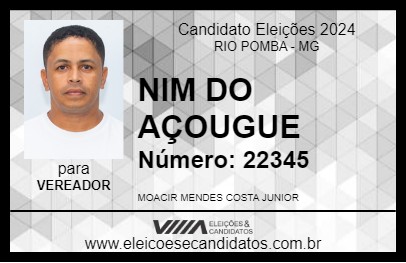 Candidato NIM DO AÇOUGUE 2024 - RIO POMBA - Eleições