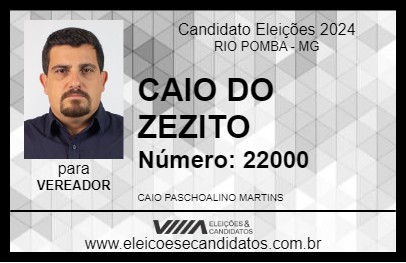 Candidato CAIO DO ZEZITO 2024 - RIO POMBA - Eleições