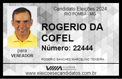 Candidato ROGERIO DA COFEL 2024 - RIO POMBA - Eleições