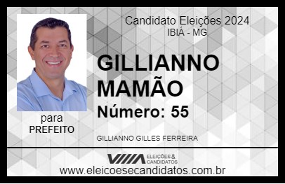 Candidato GILLIANNO MAMÃO 2024 - IBIÁ - Eleições