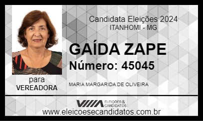 Candidato GAÍDA ZAPE 2024 - ITANHOMI - Eleições