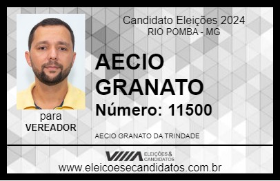 Candidato AECIO GRANATO 2024 - RIO POMBA - Eleições