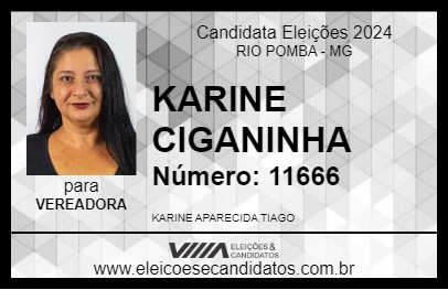 Candidato KARINE CIGANINHA 2024 - RIO POMBA - Eleições