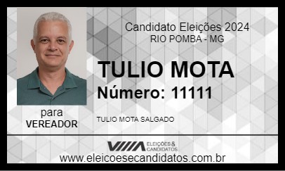 Candidato TULIO MOTA 2024 - RIO POMBA - Eleições