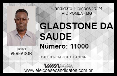 Candidato GLADSTONE DA SAUDE 2024 - RIO POMBA - Eleições