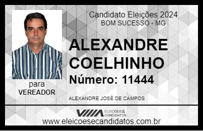 Candidato ALEXANDRE COELHINHO 2024 - BOM SUCESSO - Eleições