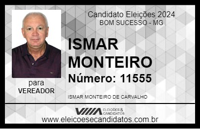 Candidato ISMAR MONTEIRO 2024 - BOM SUCESSO - Eleições