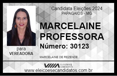 Candidato MARCELAINE PROFESSORA 2024 - PAPAGAIOS - Eleições