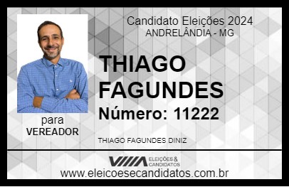 Candidato THIAGO FAGUNDES 2024 - ANDRELÂNDIA - Eleições