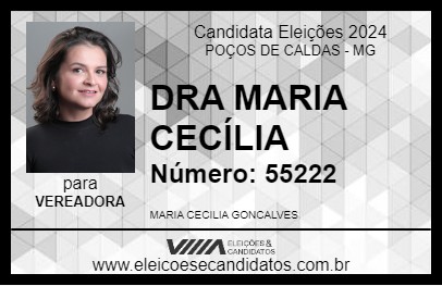 Candidato DRA MARIA CECÍLIA 2024 - POÇOS DE CALDAS - Eleições