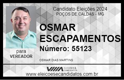 Candidato OSMAR ESCAPAMENTOS 2024 - POÇOS DE CALDAS - Eleições