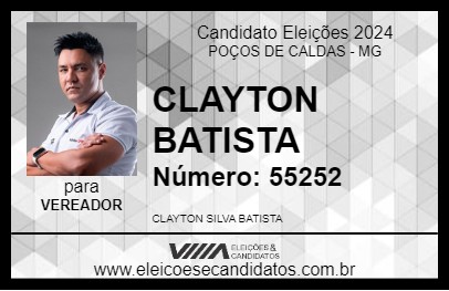 Candidato CLAYTON BATISTA 2024 - POÇOS DE CALDAS - Eleições