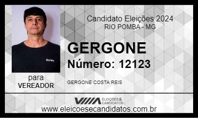 Candidato GERGONE 2024 - RIO POMBA - Eleições