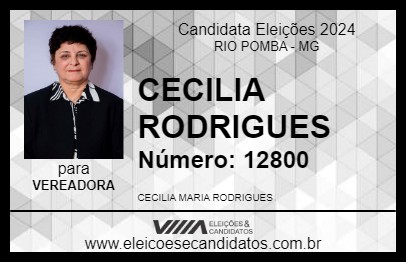 Candidato CECILIA RODRIGUES 2024 - RIO POMBA - Eleições