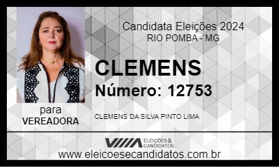 Candidato CLEMENS 2024 - RIO POMBA - Eleições