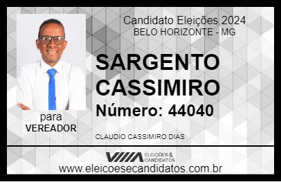 Candidato SARGENTO CASSIMIRO 2024 - BELO HORIZONTE - Eleições