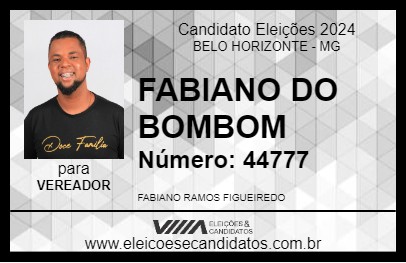 Candidato FABIANO DO BOMBOM 2024 - BELO HORIZONTE - Eleições