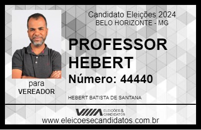 Candidato PROFESSOR HEBERT 2024 - BELO HORIZONTE - Eleições