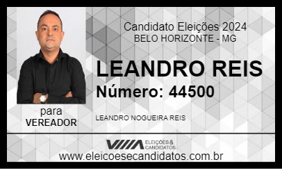 Candidato LEANDRO REIS 2024 - BELO HORIZONTE - Eleições