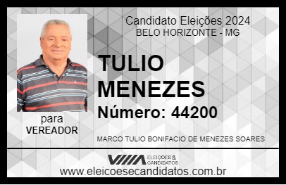 Candidato TULIO MENEZES MATHURA 2024 - BELO HORIZONTE - Eleições