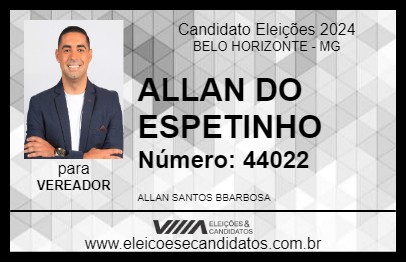 Candidato ALLAN DO ESPETINHO 2024 - BELO HORIZONTE - Eleições